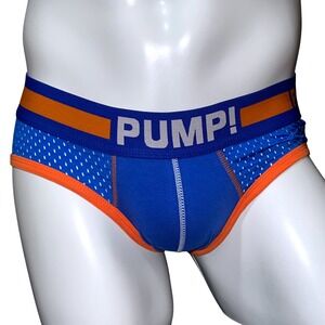 PUMP! Mesh Briefs Blue/Orange‎ Size L (30-32) H117 NWT
